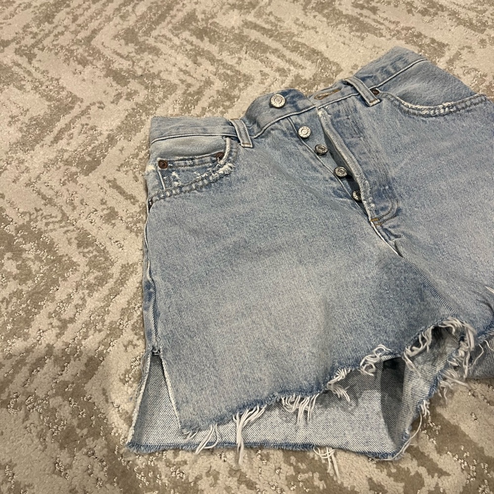 Agolde split leg jean shorts